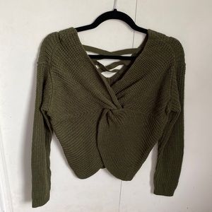 Green flippable sweater
